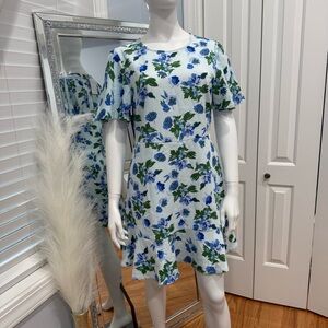Sugarlips Blue and Green Floral Dress